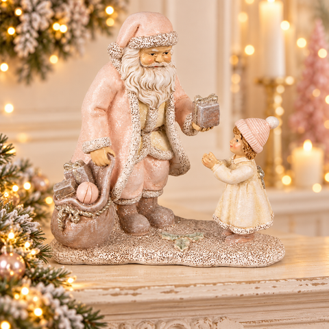 Statuina Babbo Natale con Doni in Poliresina – Clayre & Eef in ambientazione natalizia