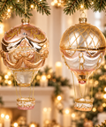 Mongolfiera Natalizia in Vetro Oro – Goodwill, 16cm in ambientazione natalizia