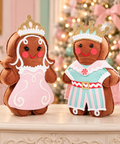 Decorazione Natalizia Gingerbread Principe e Principessa in Feltro Rosa – Goodwill, 31cm in ambientazione natalizia