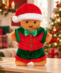 Pupazzo Natalizio Gingerbread Man in Tessuto Rosso e Verde – Goodwill, 32cm in ambientazione natalizia