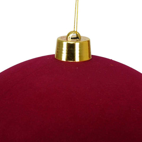 Palla di Natale in Velluto Bordeaux Ø25 cm, Ø40 cm – Decorazioni Natalizie Eleganti