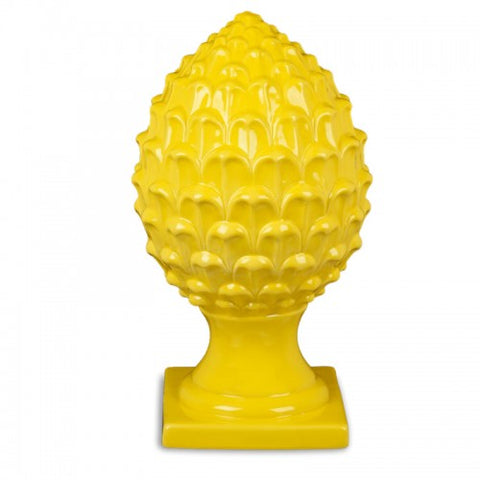 Yellow porcelain pine cone