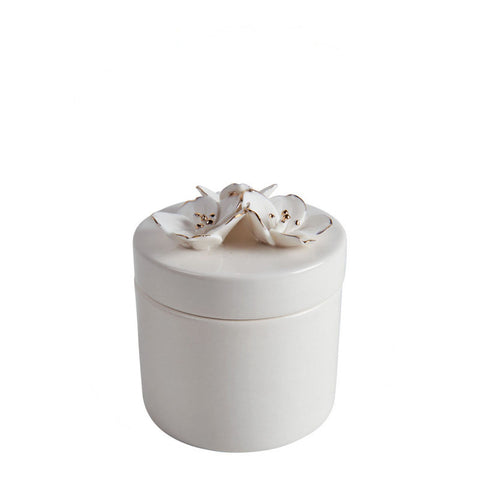 Pot à Coton en Céramique Amour de Fleurs (Barattolo Porta Dischetti di Cotone) – Mathilde M.