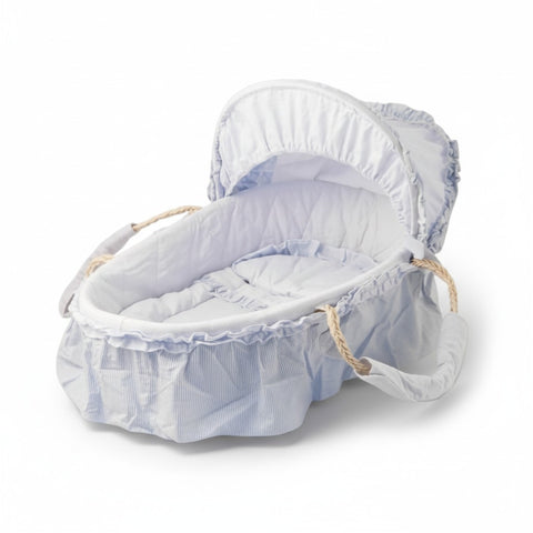 Culla per Neonati con Fodera Azzurra Shabby Chic