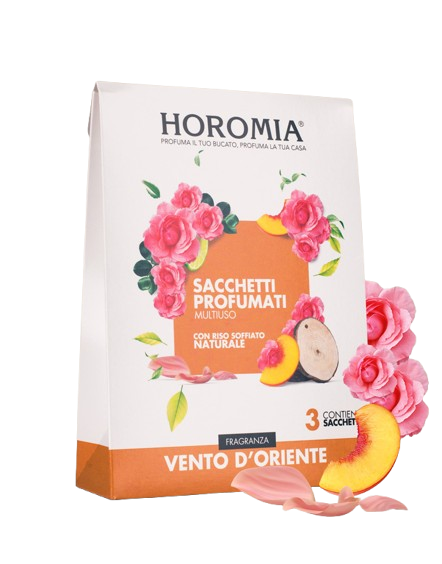 SACCHETTI PROFUMATI MULTIUSO FRAGRANZA VENTO D'ORIENTE HOROMIA