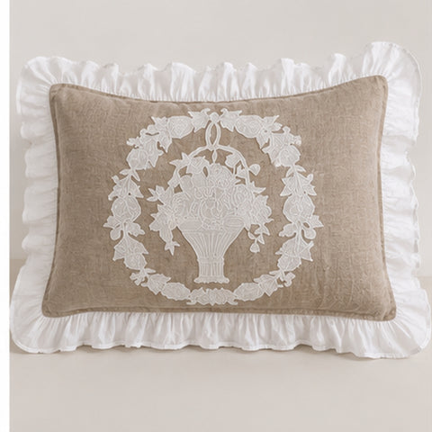 Parure Copripiumino Matrimoniale in Misto Lino - Soffio Collection by Blanc Mariclò, 240x260cm