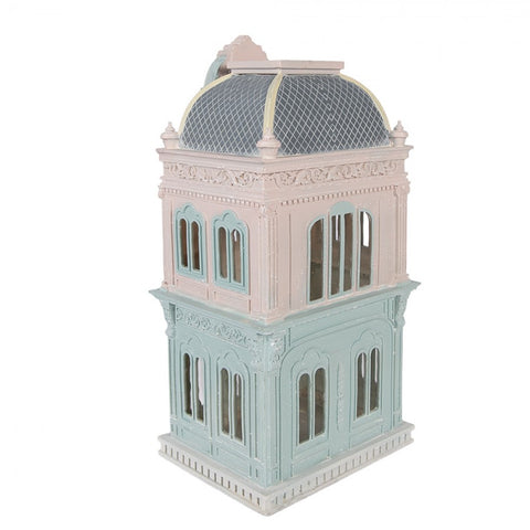 Casetta decorativa stile romantico 19x15x38 cm blu pastello in plastica Clayre & Eef
