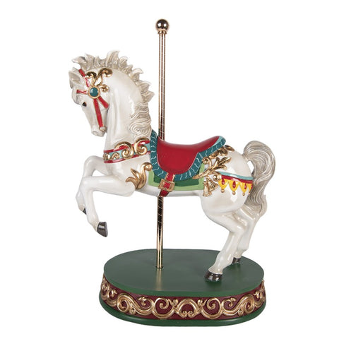 Statuetta Decorativa Cavallo Giostra Carosello - Clayre & Eef, 30x19x40 cm