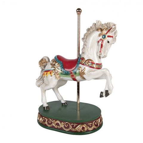 Statuetta Decorativa Cavallo Giostra Carosello - Clayre & Eef, 30x19x40 cm