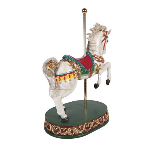 Statuetta Decorativa Cavallo Giostra Carosello - Clayre & Eef, 30x19x40 cm