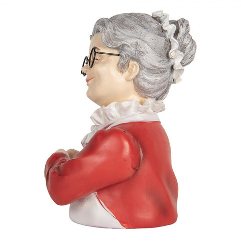 Statuetta Decorativa Mamma Natale Busto - Clayre & Eef, 19x18x23cm