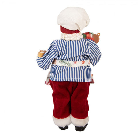 Statuetta Decorativa Babbo Natale Pasticcere - Clayre & Eef, 15x10x26cm