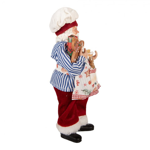 Statuetta Decorativa Babbo Natale Pasticcere - Clayre & Eef, 15x10x26cm