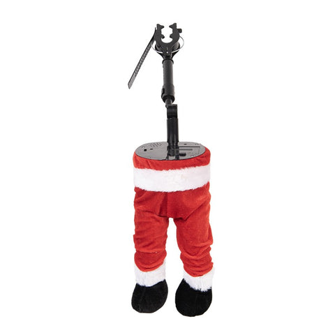 Decorazione Natalizia Gambe Animato di Babbo Natale per Albero - Clayre & Eef, 30x13x54cm
