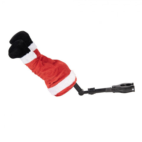 Decorazione Natalizia Gambe Animato di Babbo Natale per Albero - Clayre & Eef, 30x13x54cm