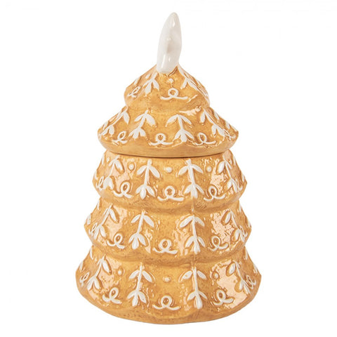 Tazza Albero di Natale con Coperchio e Cucchiaino - Clayre & Eef, 350ml, 16x12x18cm