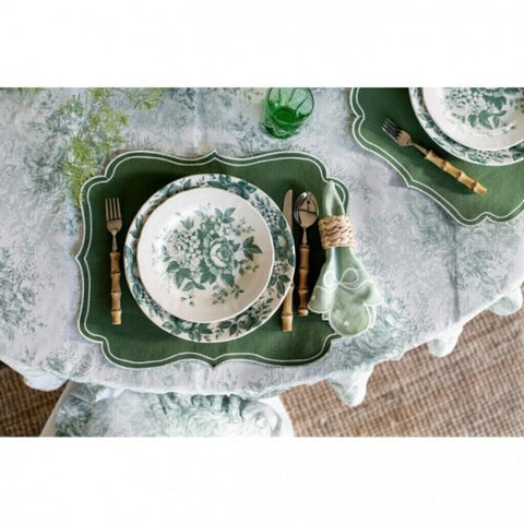 'Splendor green' dinner service 18 plates.