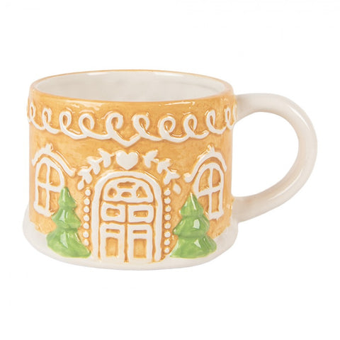 Tea for One Casa di Pan di Zenzero in Ceramica - Clayre & Eef, 550 ml / 450 ml 19x12x23 cm
