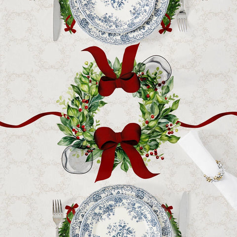 Tovaglia Natalizia Ghirlanda - 140x180 cm (X6) 140x250 cm (X12) 140 x 350 cm (X18)
