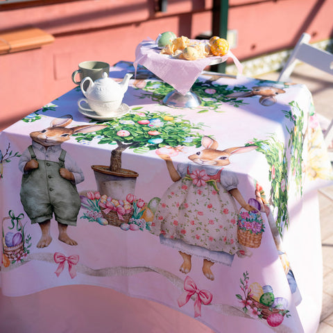 Tovaglia Albero delle Uova - Stile Shabby Chic (155x180 cm)