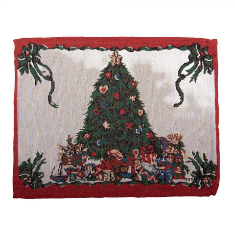 Tovagliette Americani Set di 6 Albero di Natale e Pacchi Regalo Gobelin - 33x45 cm