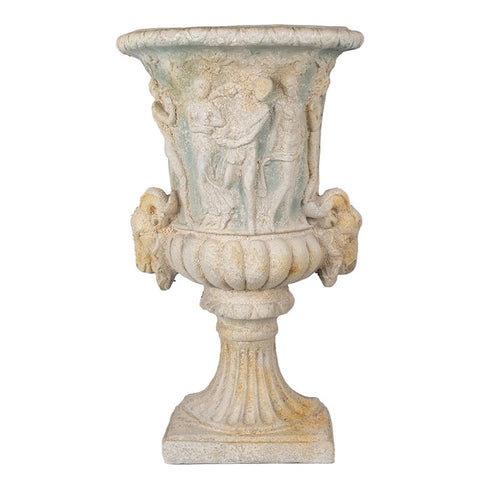 Vaso da Parete Semicircolare in Stile Barocco Beige - Clayre & Eef, 77cm
